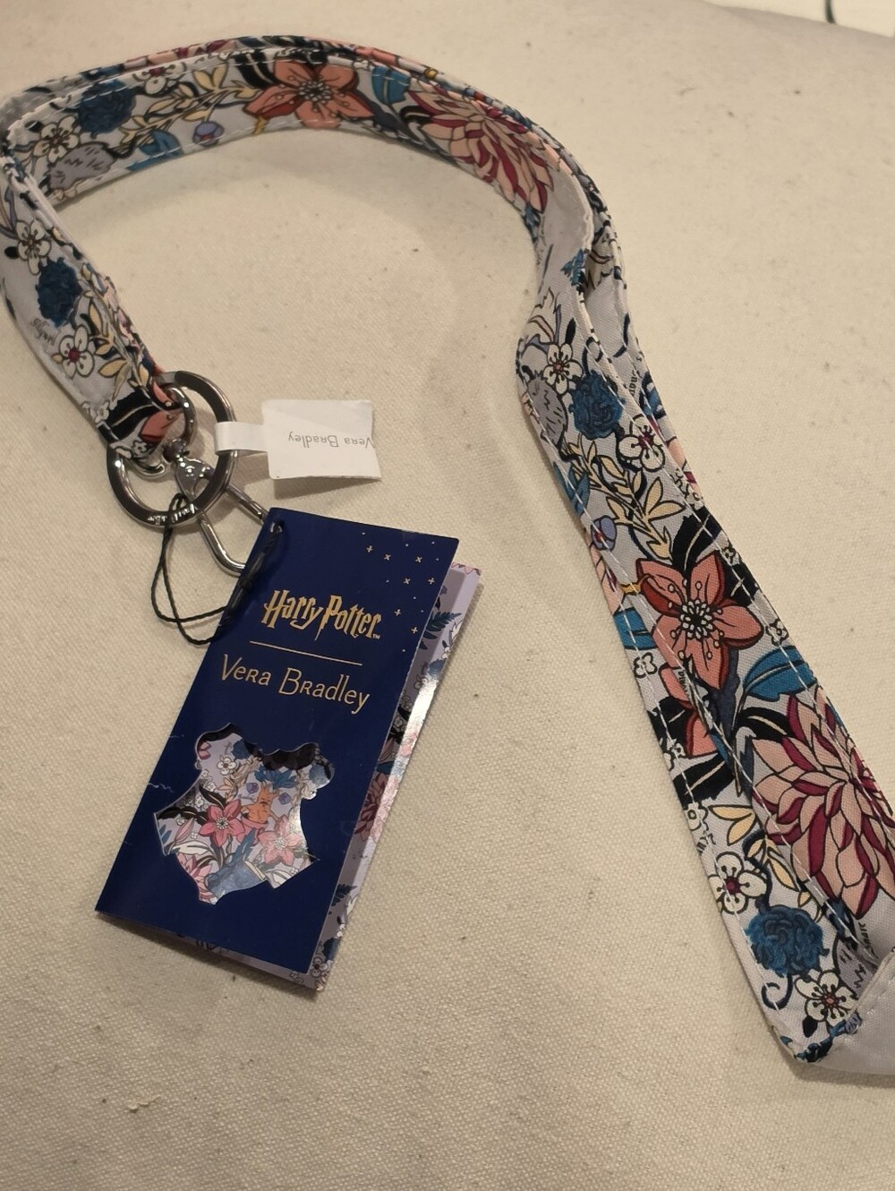 NWT Vera Bradley x Harry Potter Herbology Wide Lanyard Keychain ID Clip